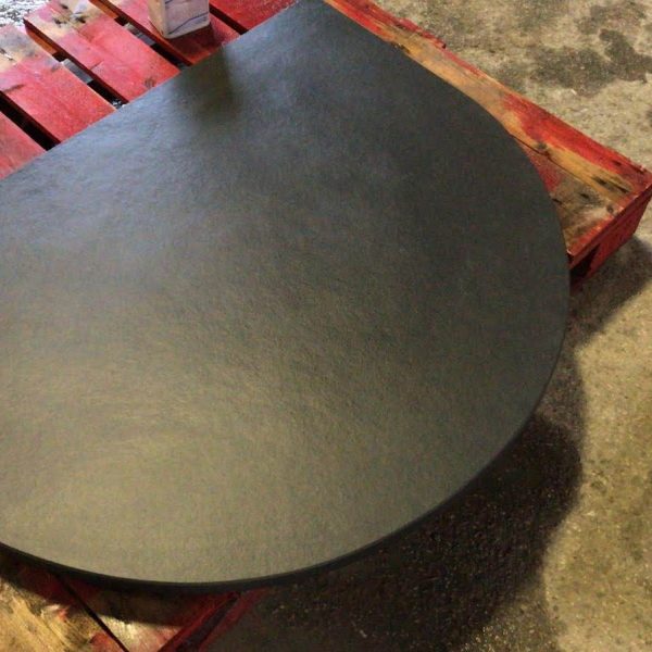 D shaped custom made slate hearth piece