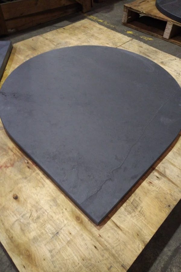 Teardrop slate hearth example