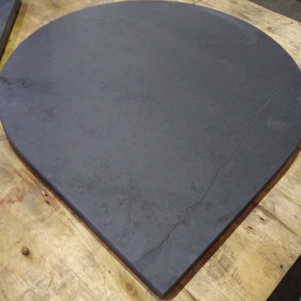 Teardrop slate hearth example