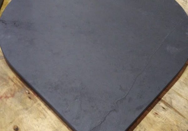 Teardrop slate hearth example