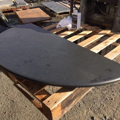 slate hearth production 6 Semicircular sate hearth ready for delivery